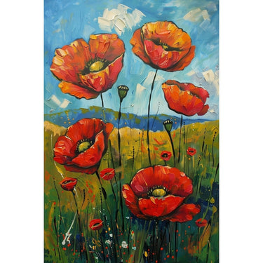 Red Poppies Oil Canvas